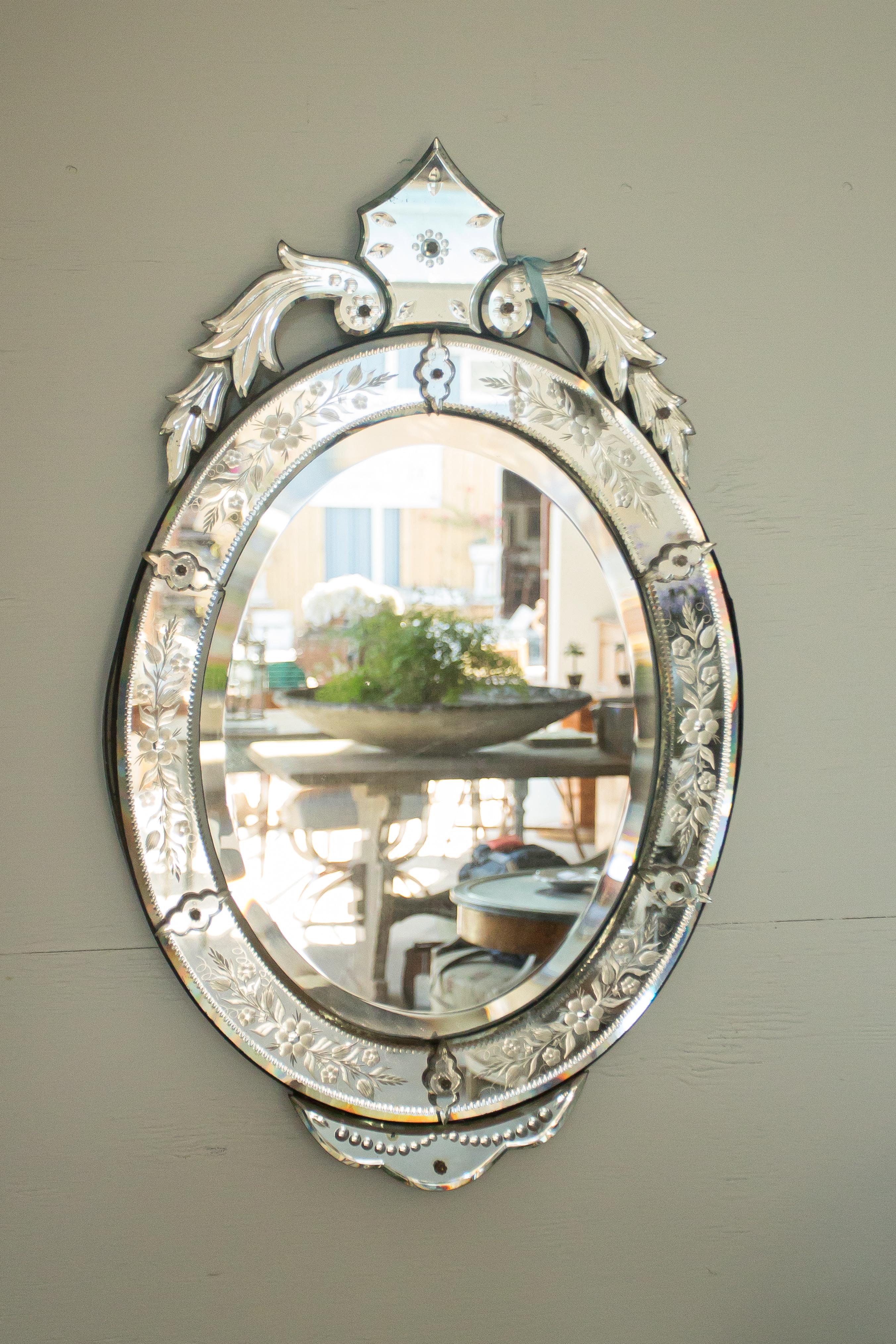 Art Deco Venetian Mirror For Sale