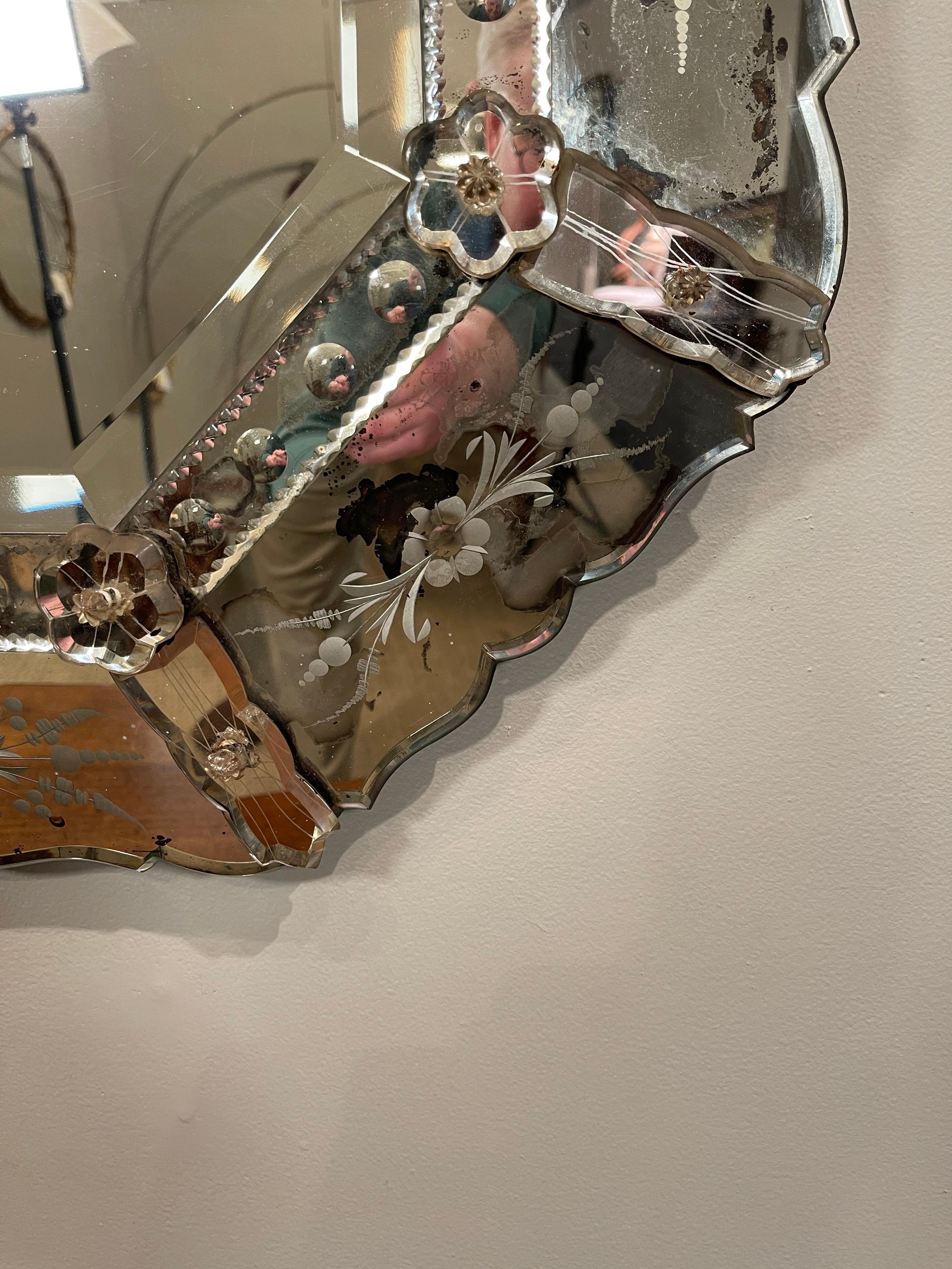 Miroir vénitien Bon état - En vente à New York, NY
