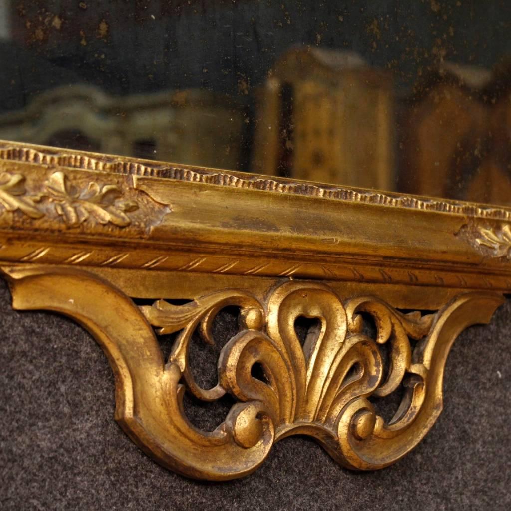 Mid-20th Century Venetian Mirror in Gilded and Carved Wood from 20th Century