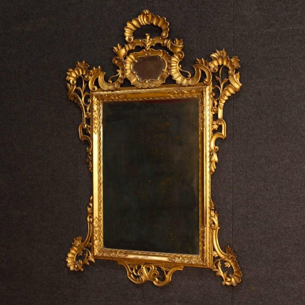 Venetian Mirror in Gilded and Carved Wood from 20th Century 2