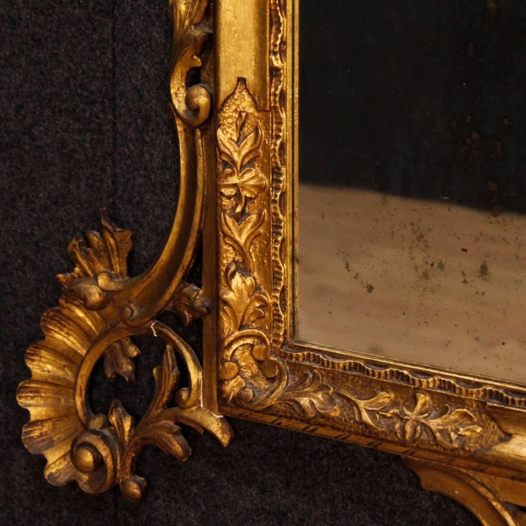 Venetian Mirror in Gilded and Carved Wood from 20th Century 3