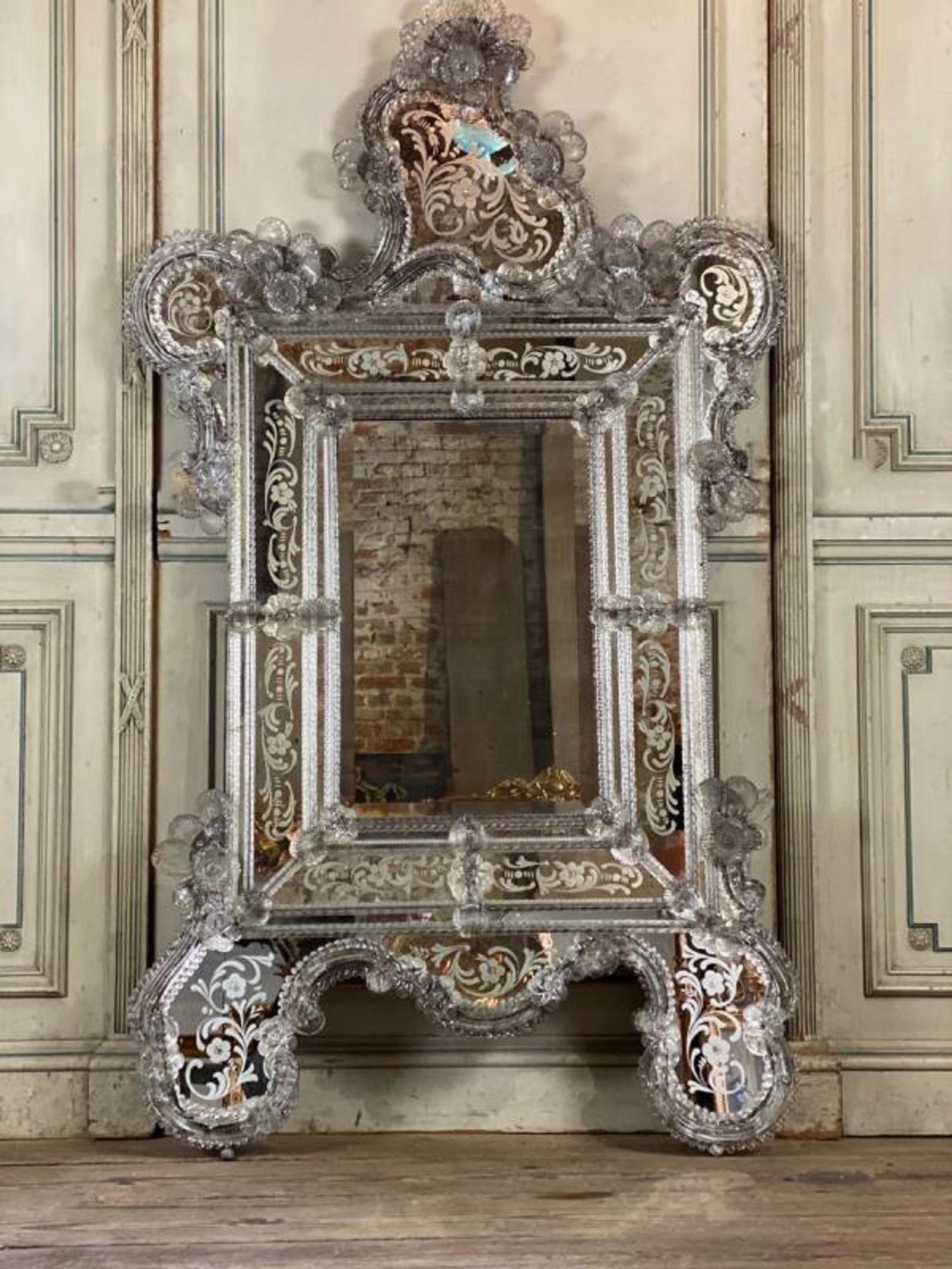 Venetian Mirror in Murano Glass, circa 1880 3