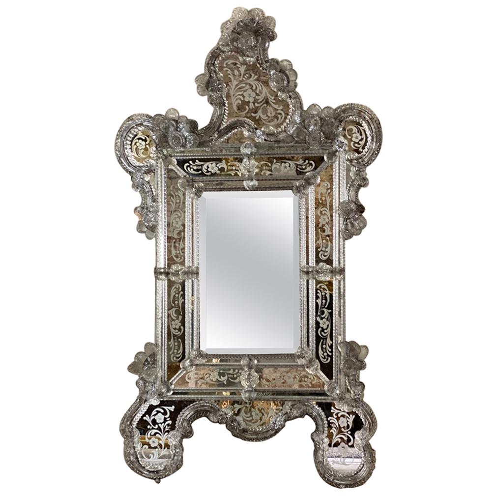 Venetian Mirror in Murano Glass, circa 1880