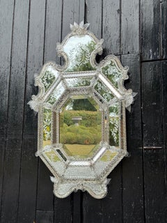 Venezianischer Spiegel aus Murano-Glas, um 1930