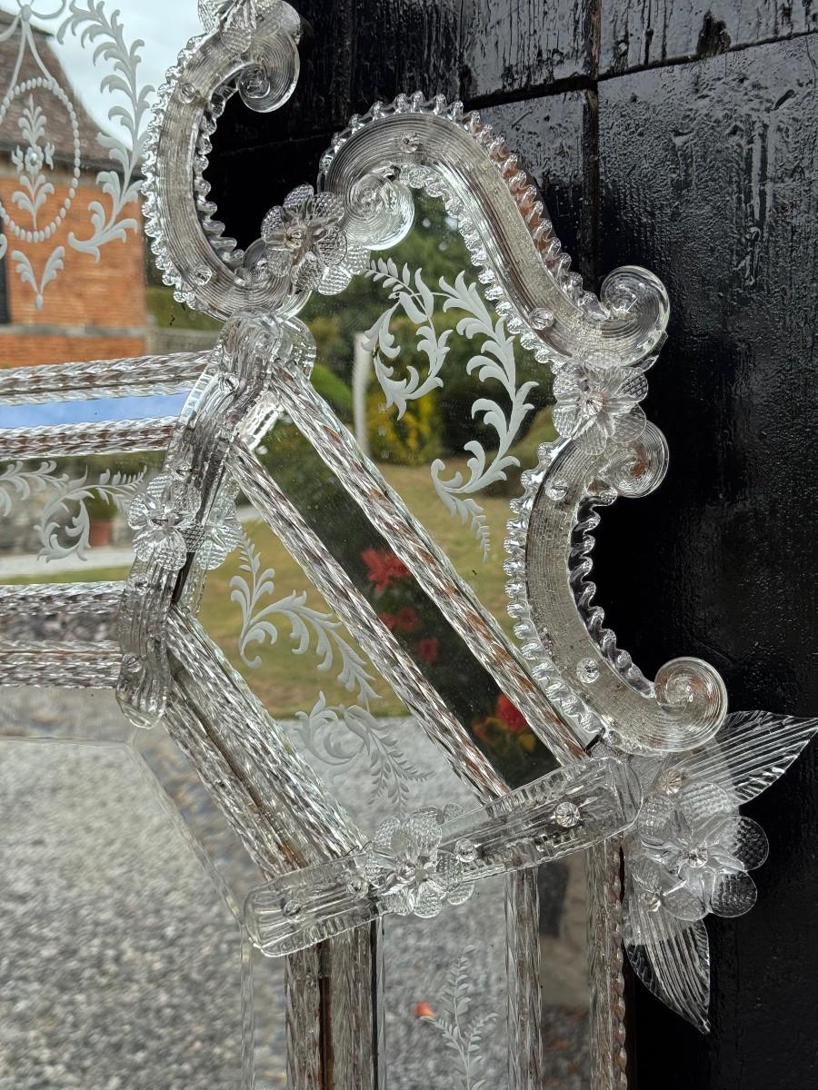 Argento Specchio veneziano in vetro di Murano, circa 1930 in vendita