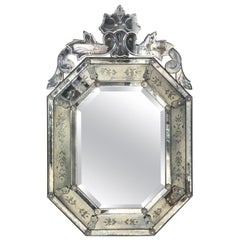 Venetian Mirror, Octagonal Shape, circa 1940s