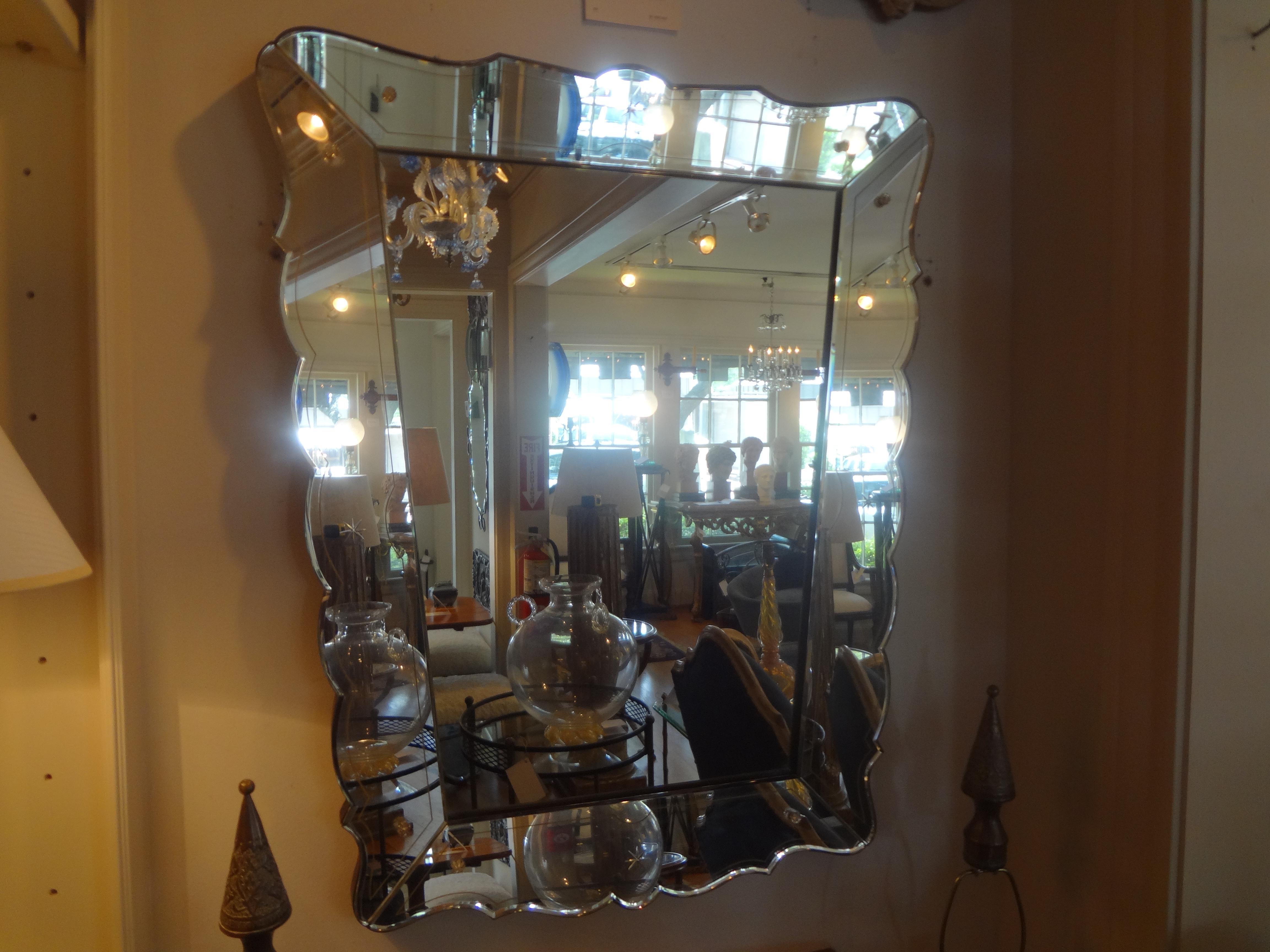 Venetian Mirror with Etched Star Accents 2