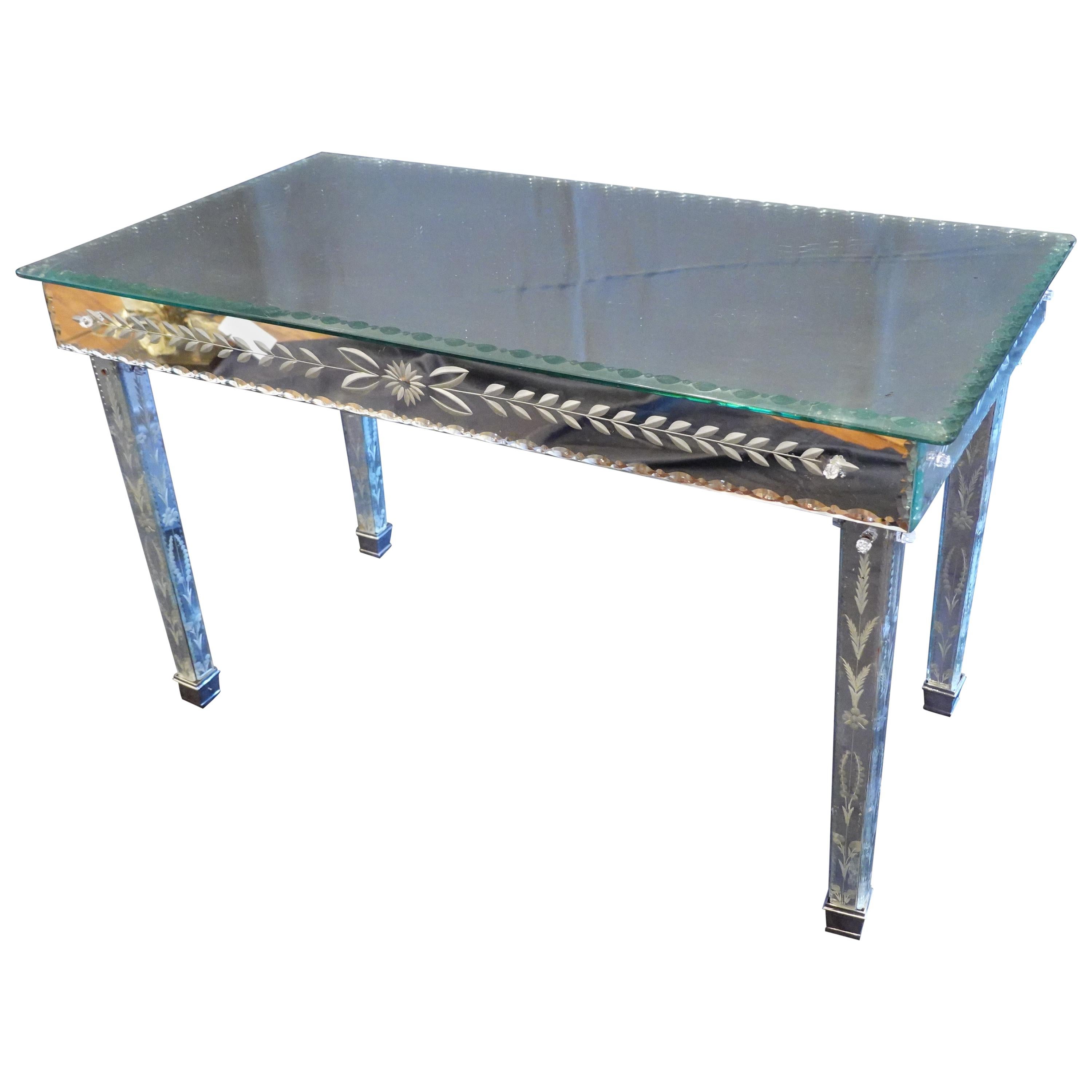 Venetian Mirrored Glass Coffee Table by S.A.L.I.R.