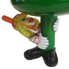 Venetian Murano Clown Under The Mushroom