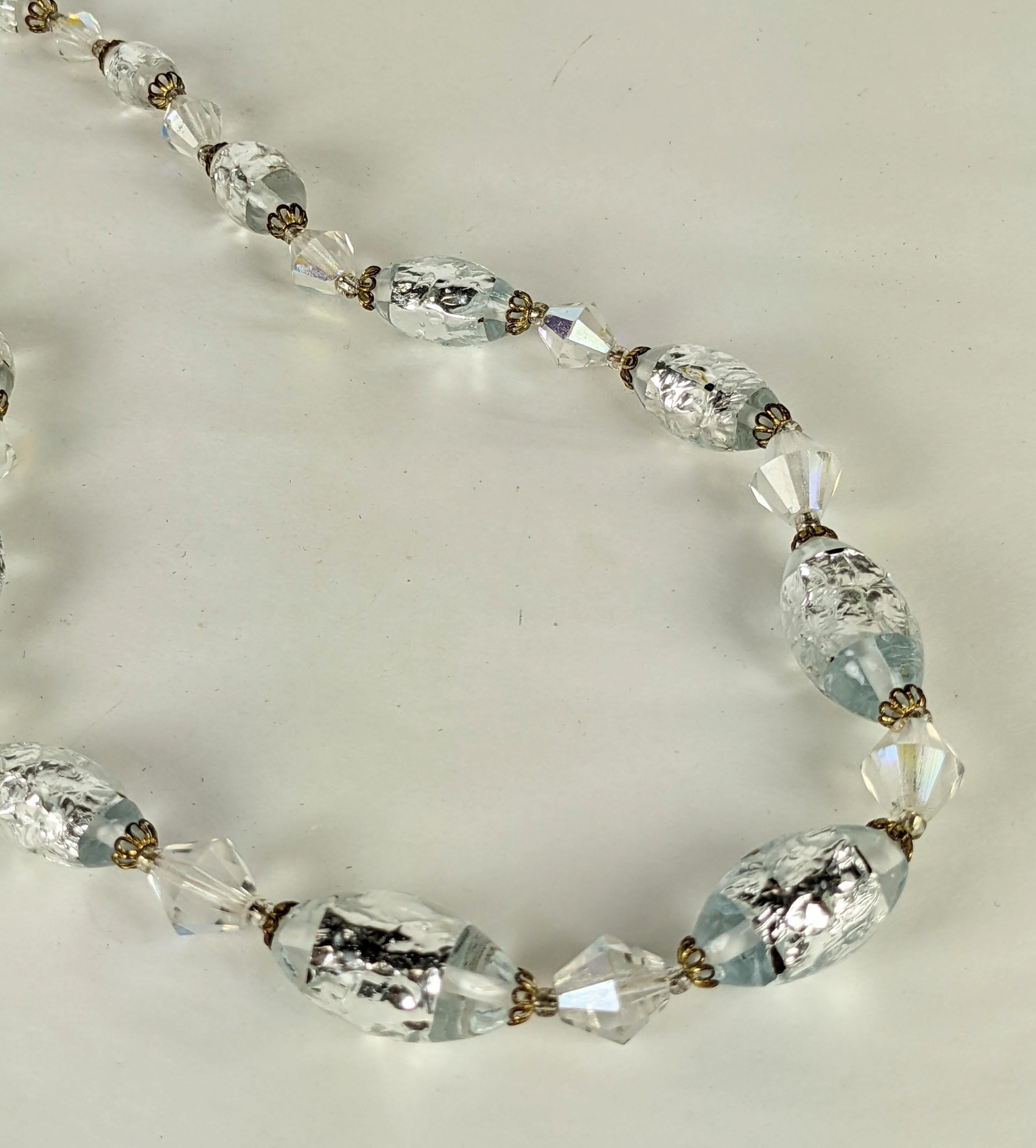 Artisan Venetian Murano Foiled Glass Beads  For Sale