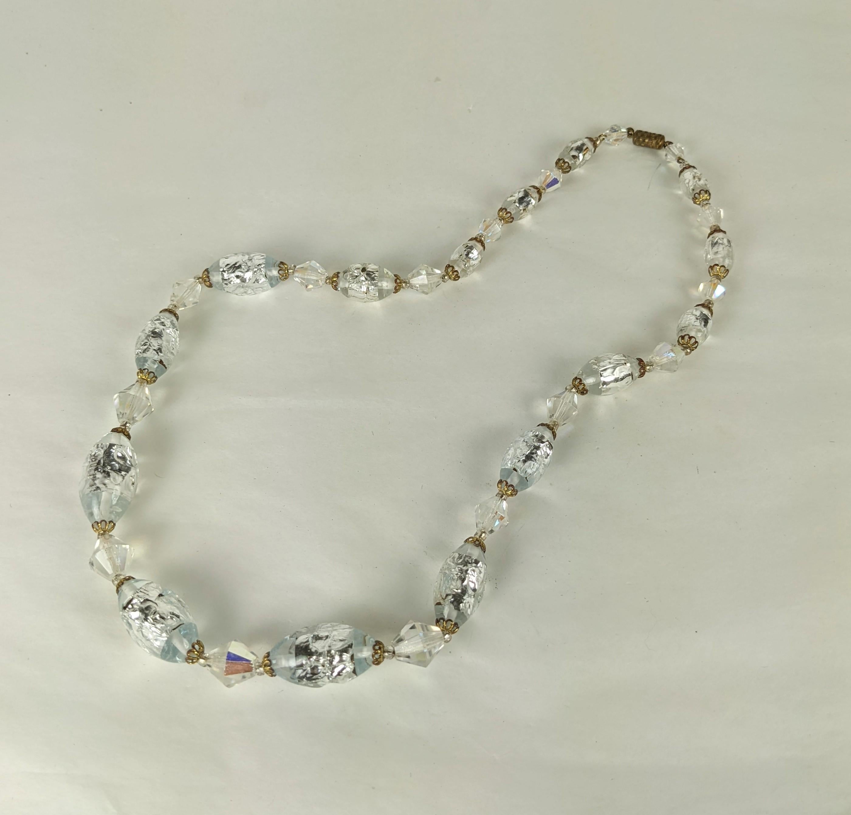 Venetian Murano Foiled Glass Beads  In Excellent Condition For Sale In New York, NY