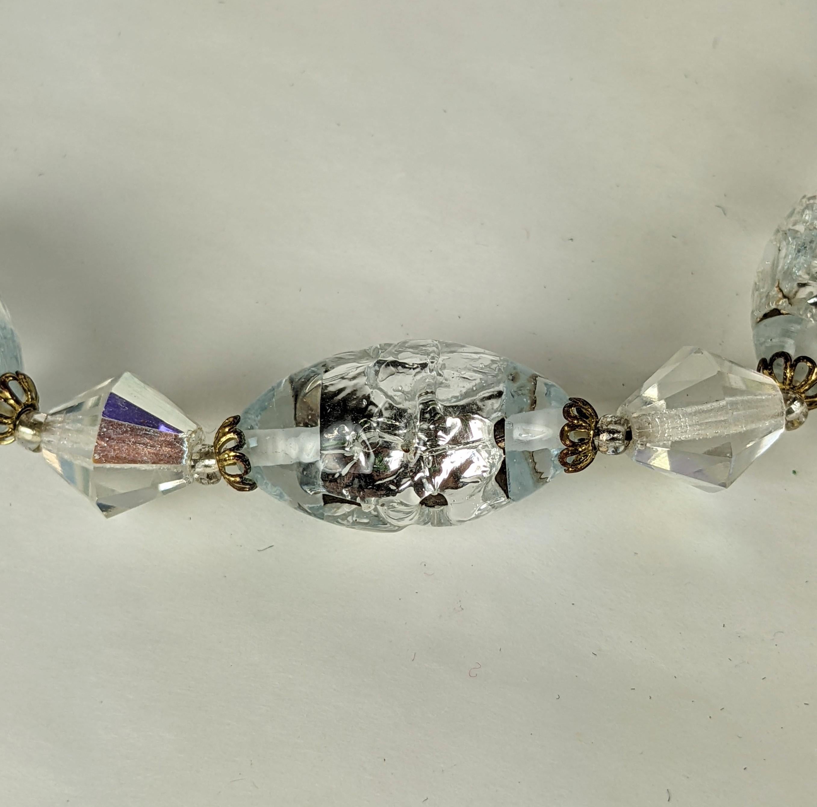 Women's or Men's Venetian Murano Foiled Glass Beads For Sale