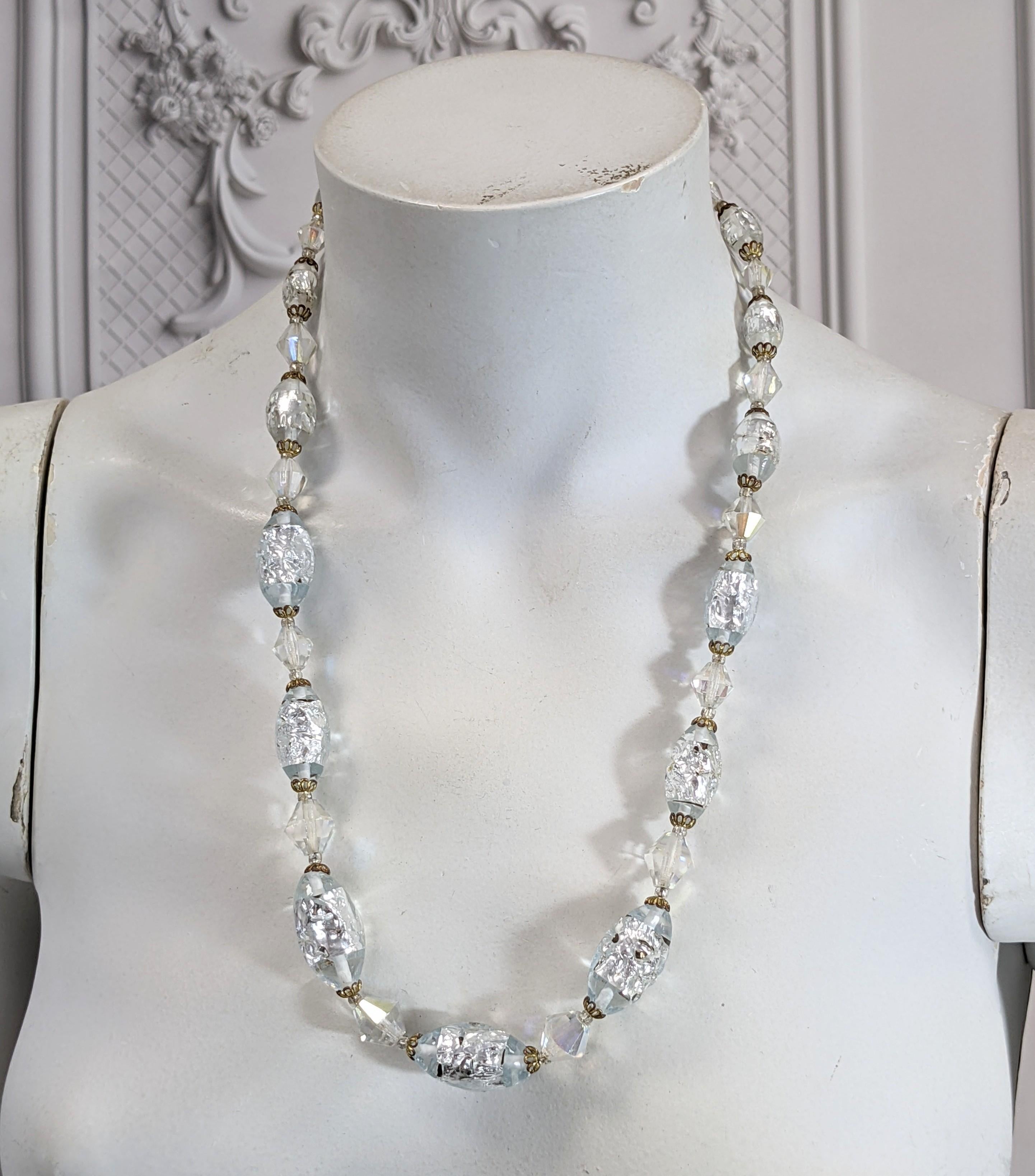 Venetian Murano Foiled Glass Beads For Sale 1