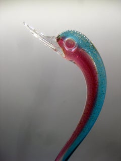 Venetian Murano Formia Italian Sommeroso Vetri Art Glass Swan Sculpture Figure