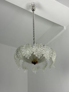 Venetian Murano glass Chandelier attributed to Barovier & Toso, 1950s.