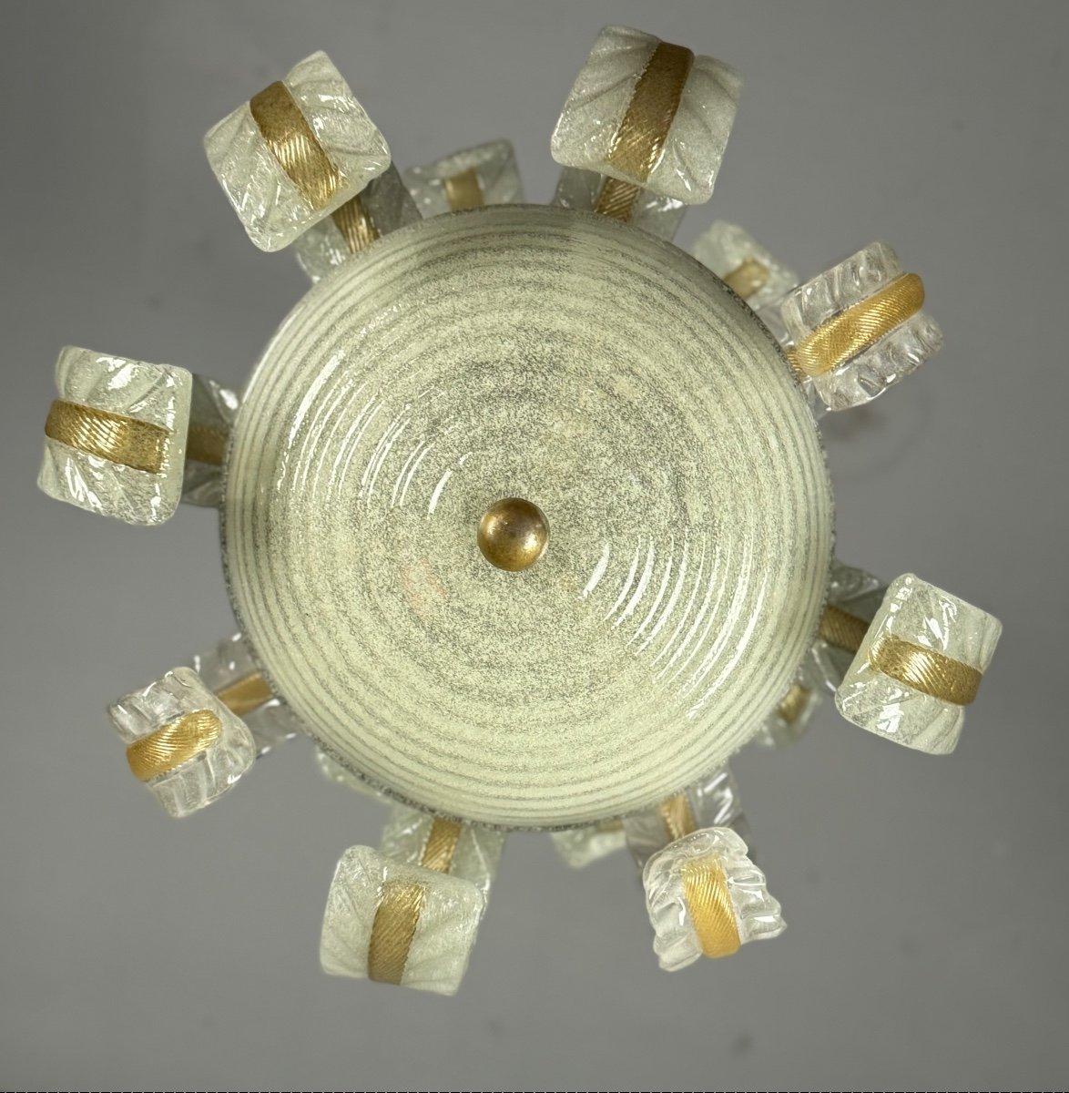 Lampadario in vetro di Murano di Barovier Circa 1940 in vendita 4
