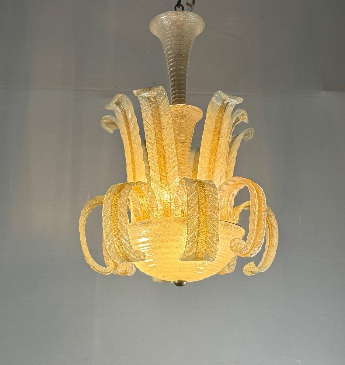 Lampadario in vetro di Murano di Barovier Circa 1940 in vendita 6
