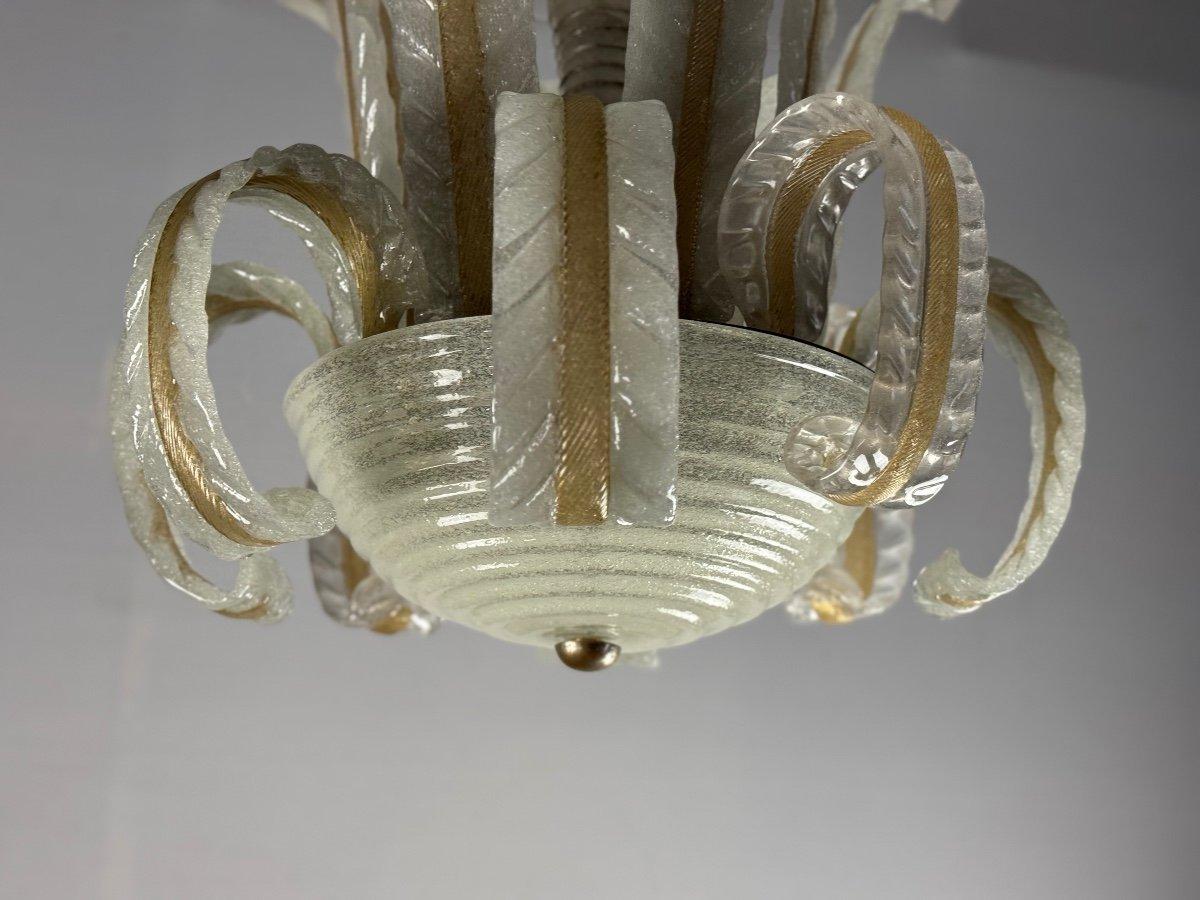 XX secolo Lampadario in vetro di Murano di Barovier Circa 1940 in vendita
