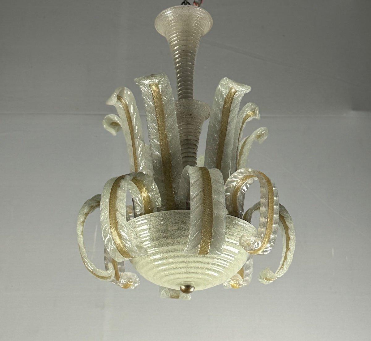 Lampadario in vetro di Murano di Barovier Circa 1940 in vendita 3