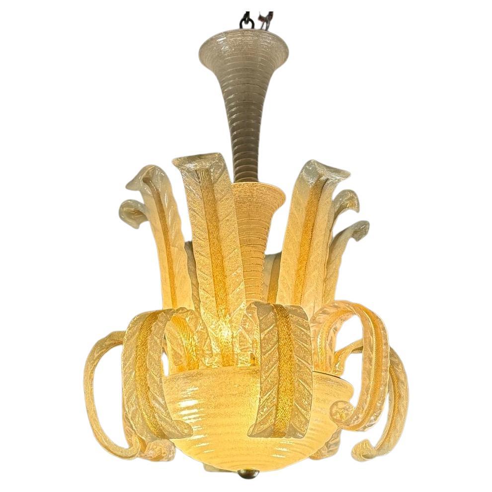 Venetian Murano Glass Chandelier By Barovier Circa 1940