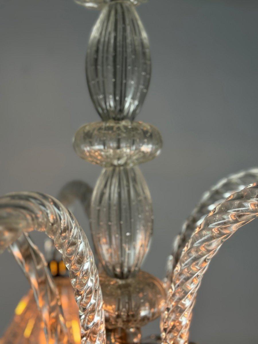 Venetian Murano Glass Chandelier By Barovier Circa 1950 In Excellent Condition For Sale In Honnelles, WHT