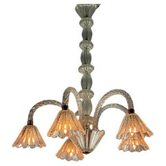 Venetian Murano Glass Chandelier By Barovier Circa 1950