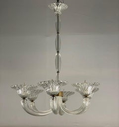 Venetian Murano Glass Chandelier by Seguso, Circa 1950