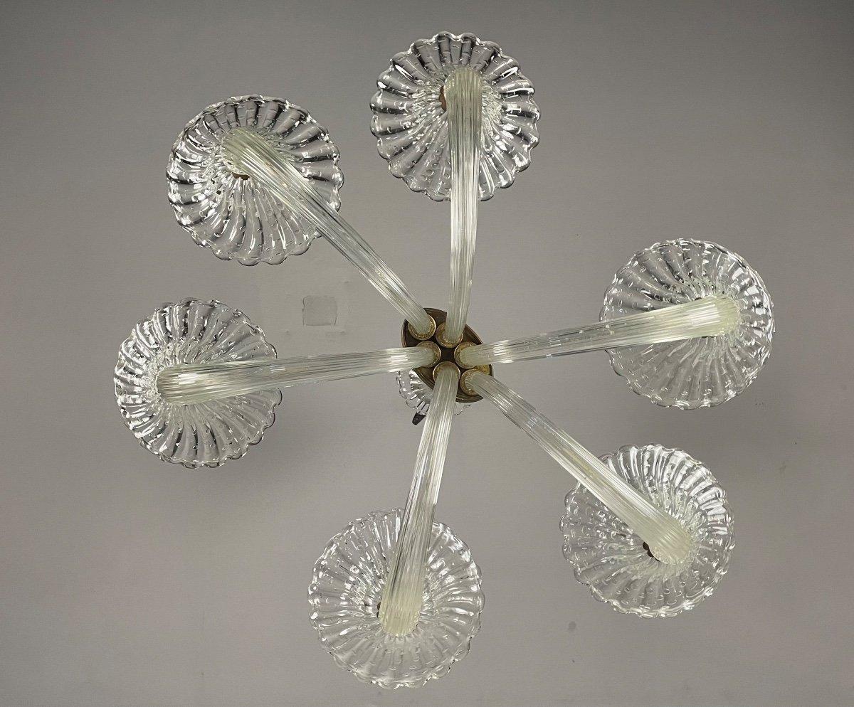 Venetian Murano Glass Chandelier by Seguso, Circa 1950 In Excellent Condition For Sale In Honnelles, WHT