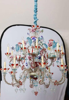 Venetian Murano Glass Chandelier, circa 1950