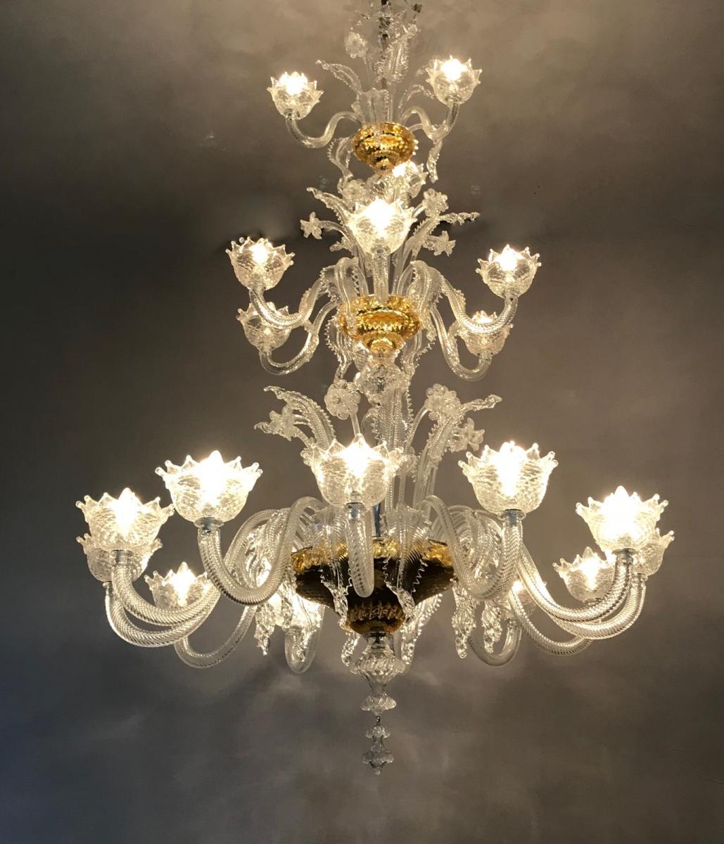 Venetian Murano glass chandelier.