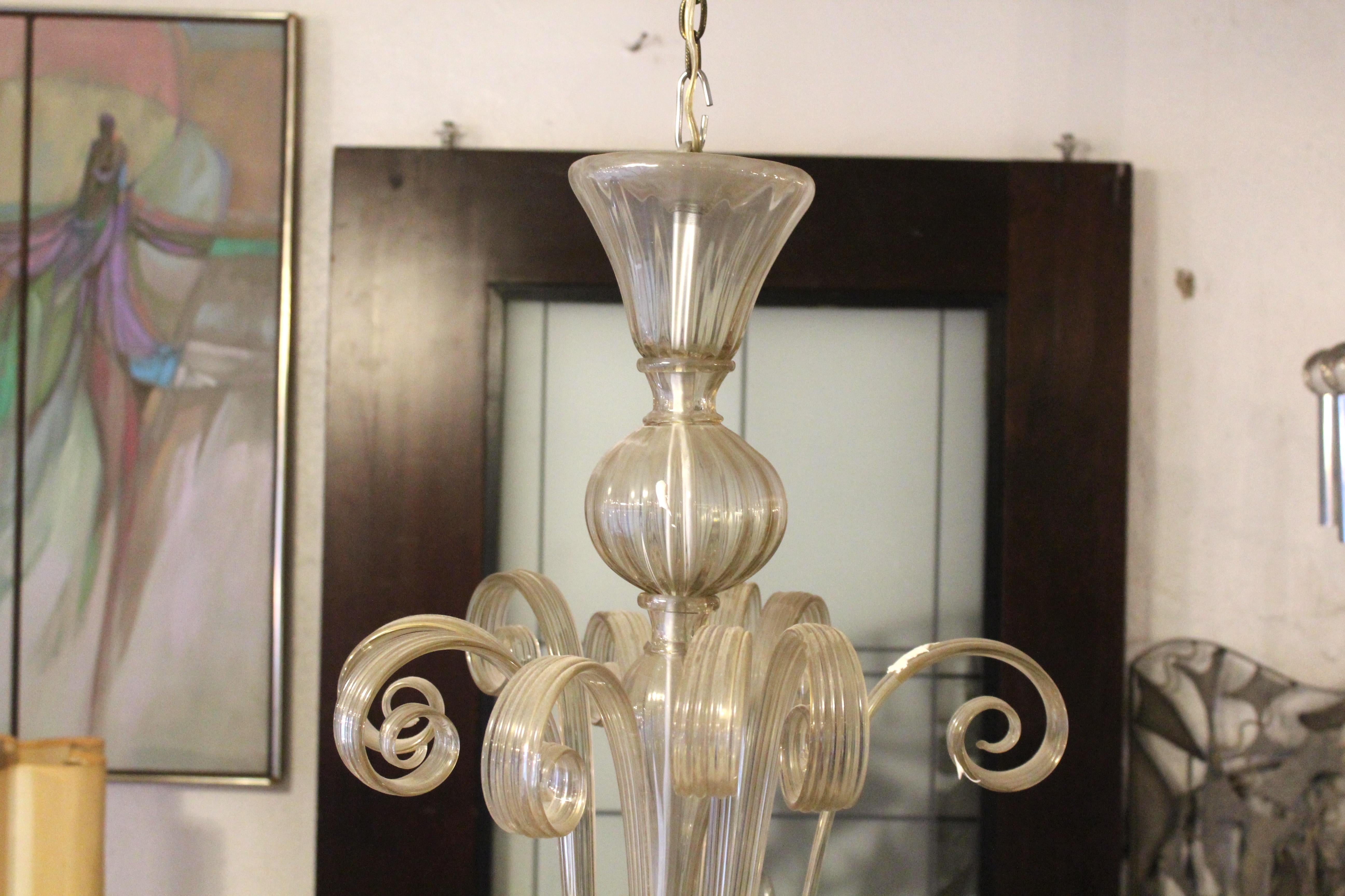 Lampadario veneziano in vetro di Murano In condizioni buone in vendita a Brooklyn, NY