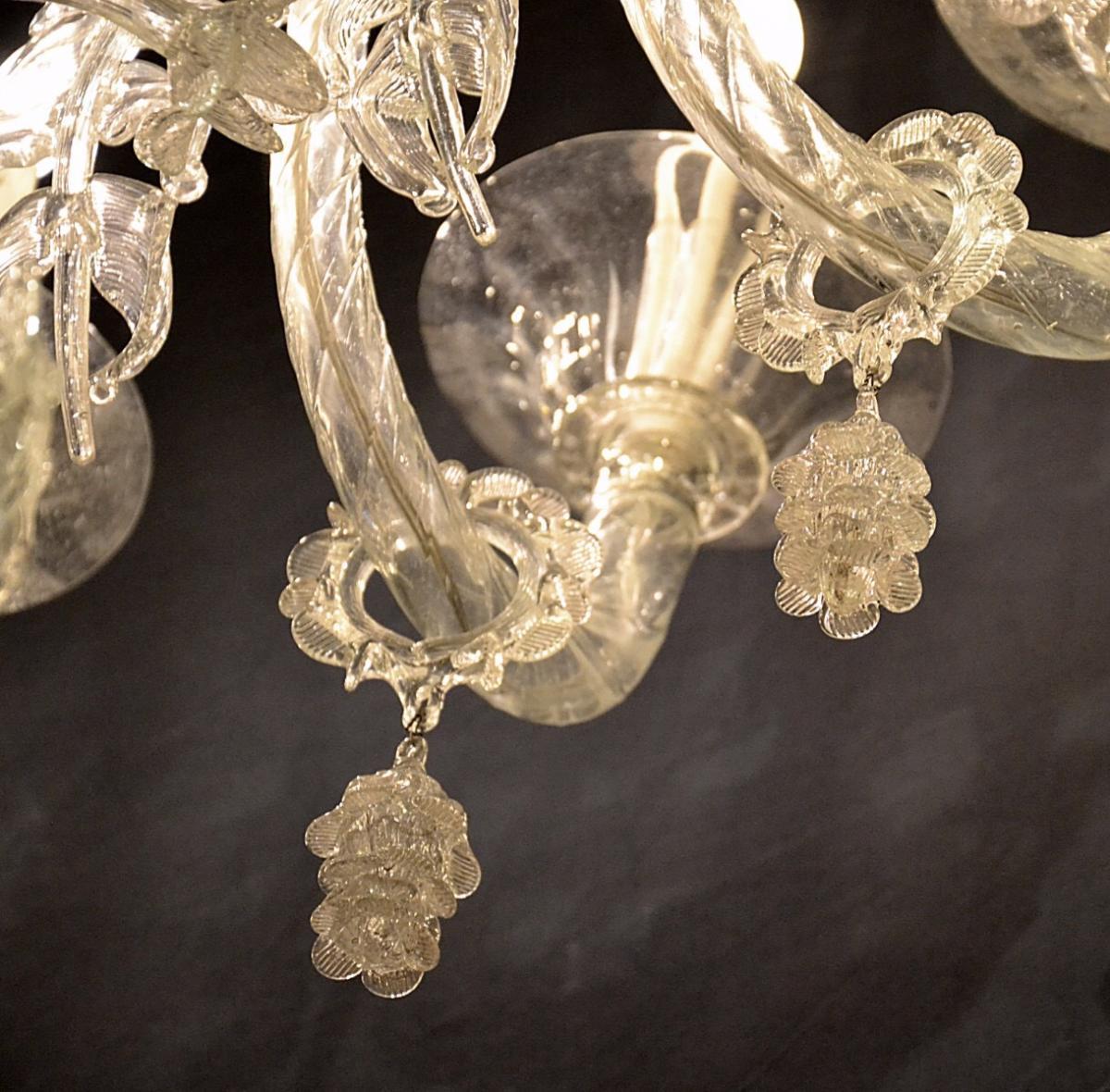 18th Century Venetian Murano Glass Chandelier For Sale