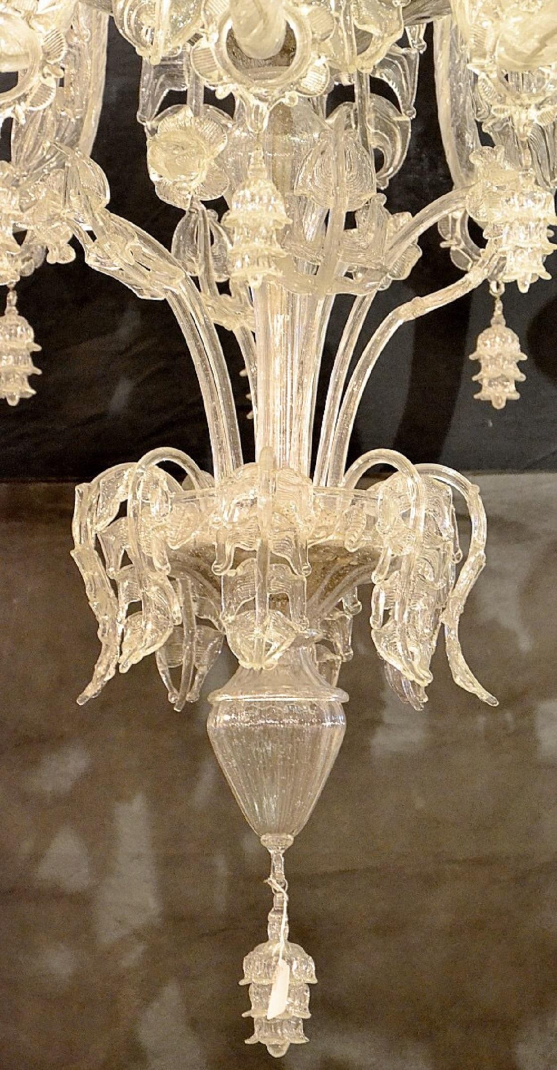 Venetian Murano Glass Chandelier For Sale 1