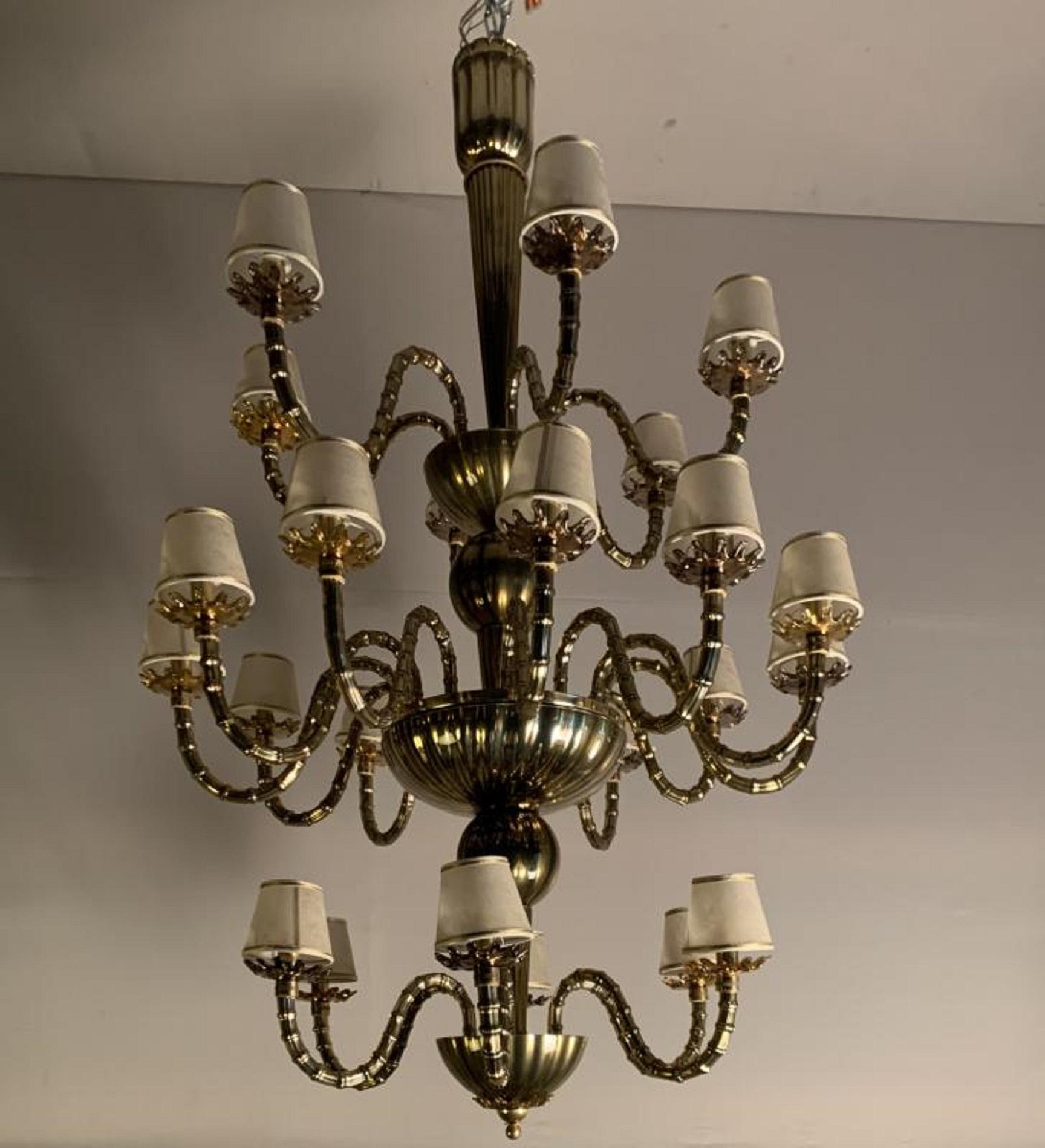 Venetian Murano glass chandelier, Italy, circa 1980 In Good Condition For Sale In Brussels, BE