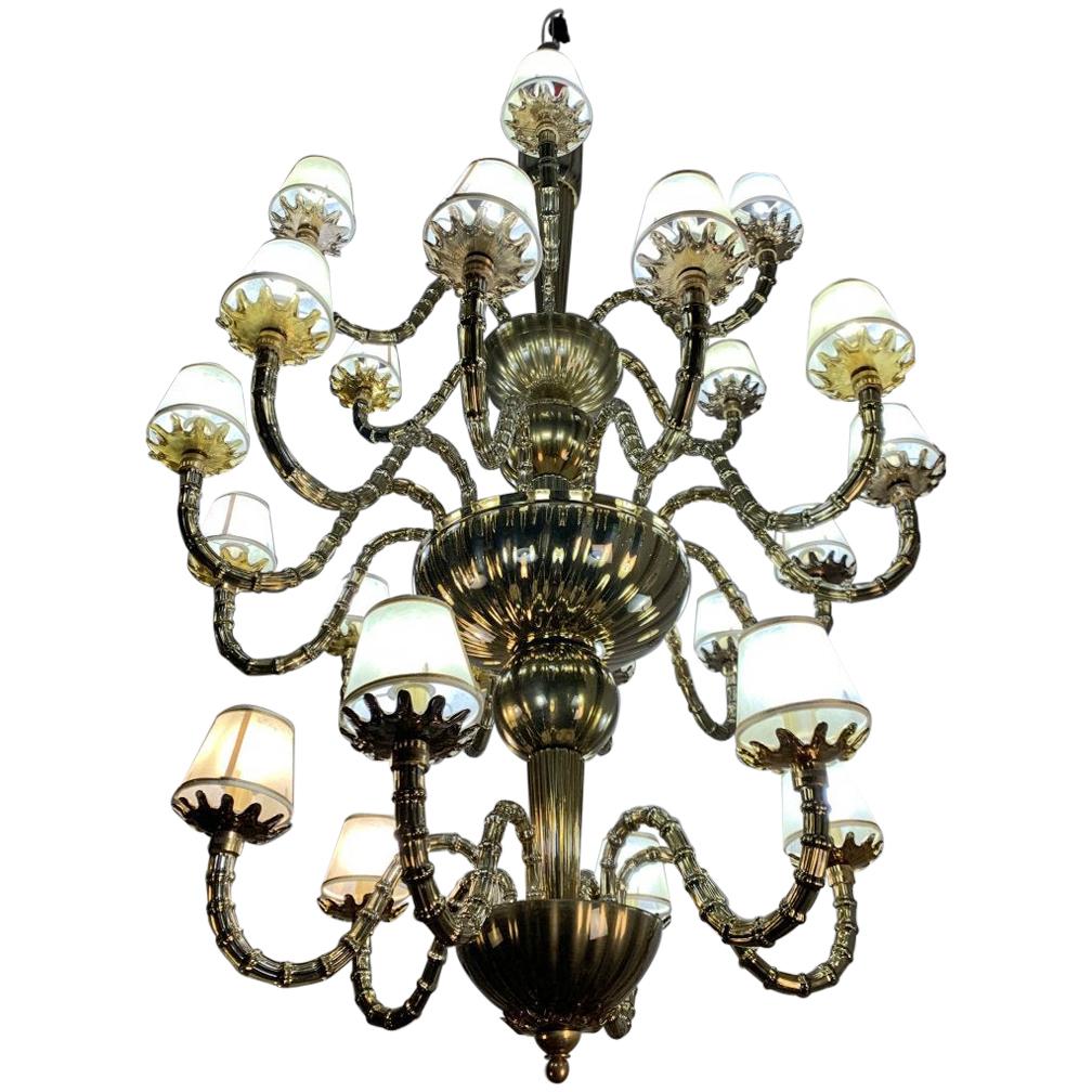 Venetian Murano glass chandelier, Italy, circa 1980 For Sale