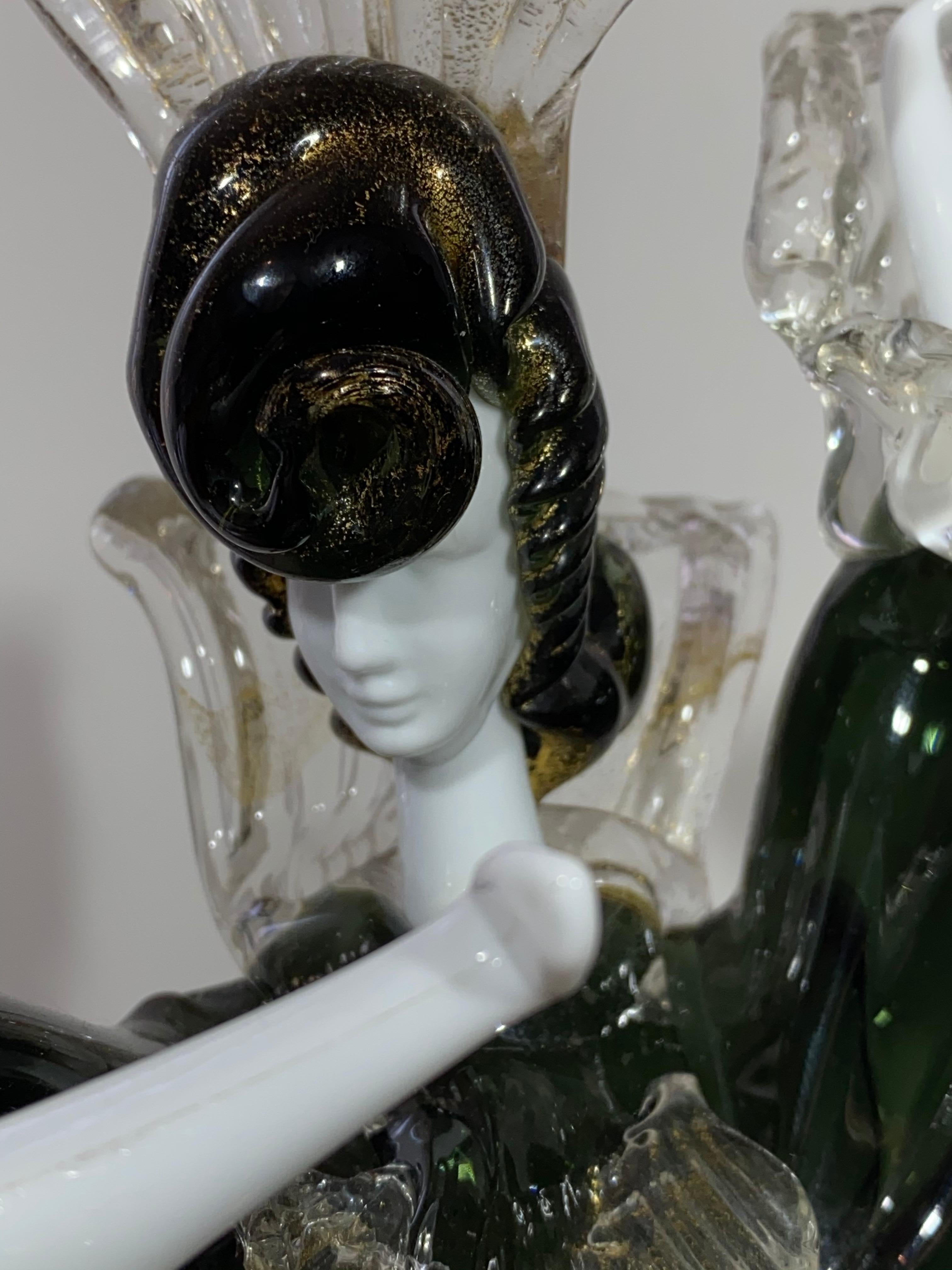 Venetian Murano Glass Flamenco Dancer Figurine, 1950 For Sale 2