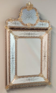 Venetian Murano Glass Mirror   by Fratelli Tosi Murano
