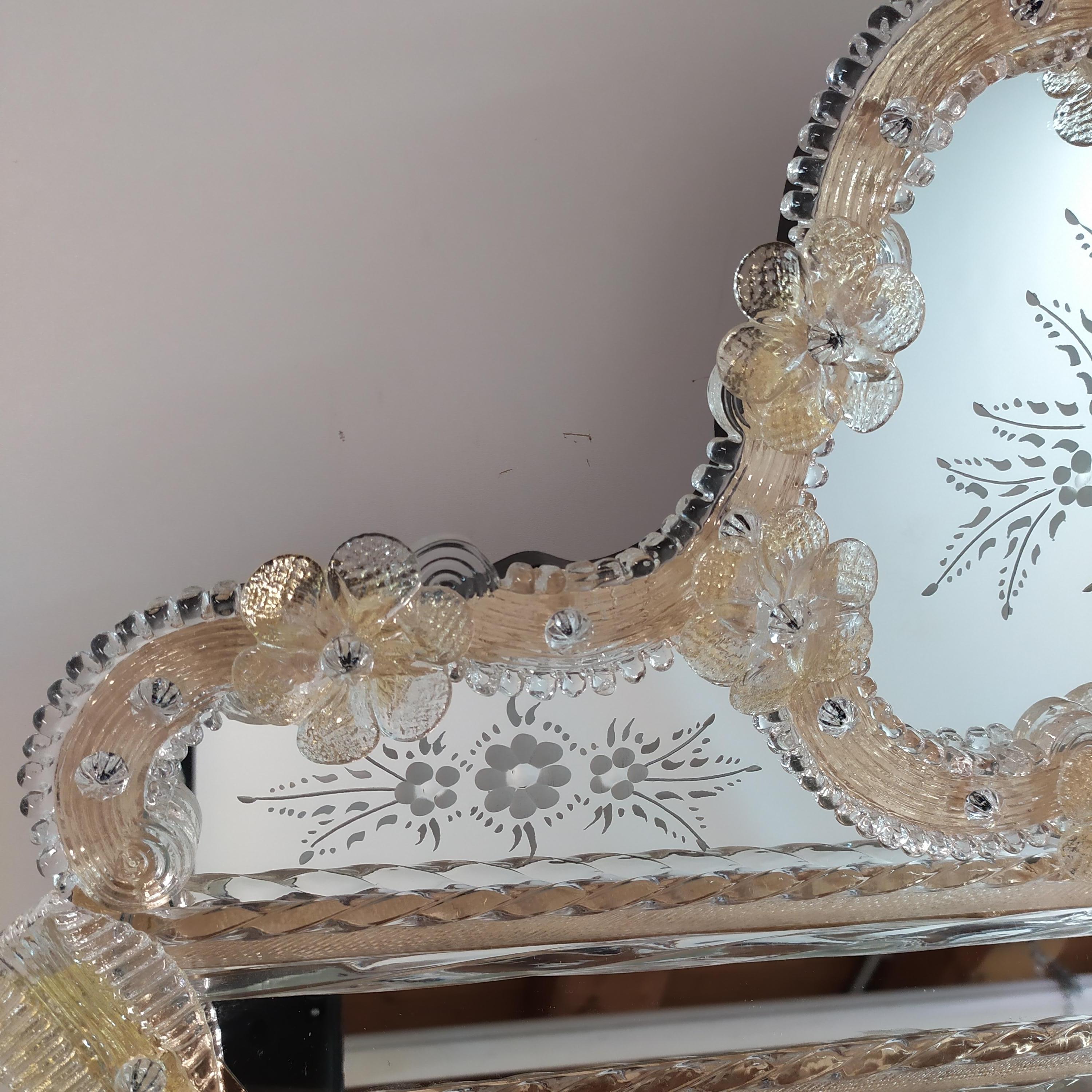italien Miroir vénitien de Murano   par Fratelli Tosi Murano en vente
