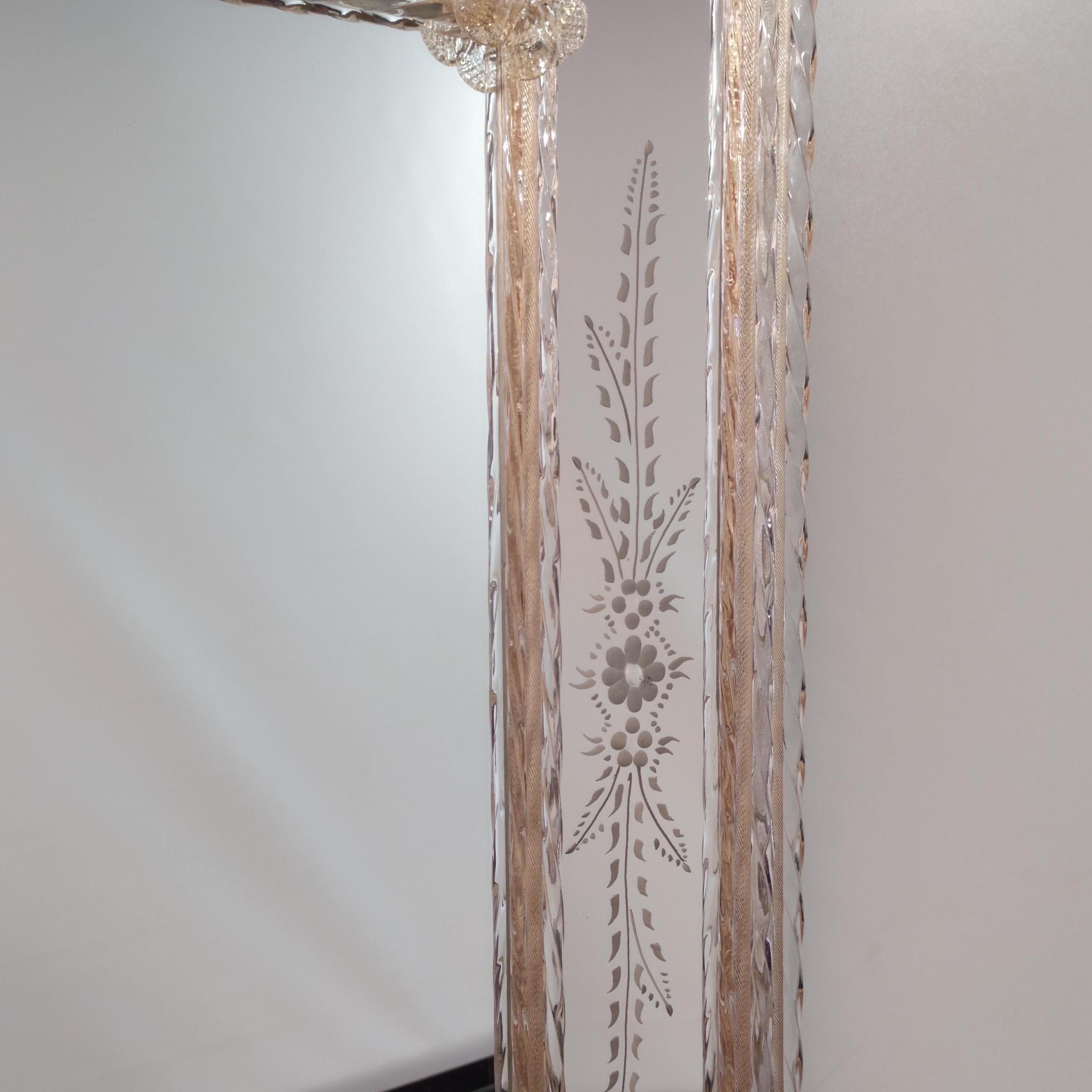 Miroir vénitien de Murano   par Fratelli Tosi Murano Neuf - En vente à Murano Venezia, IT