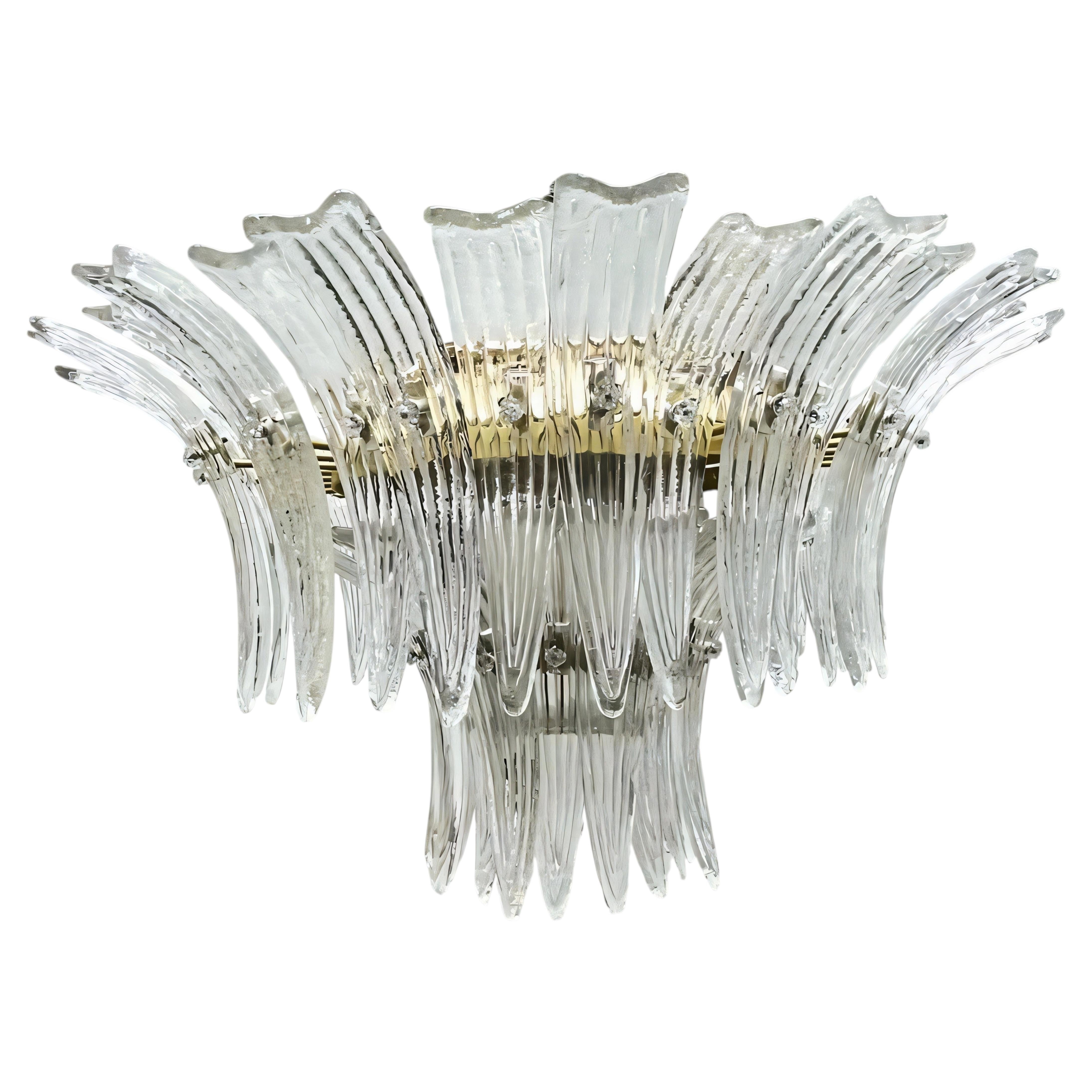 Venetian Murano Glas Palmette Palm Kronleuchter Flush Mount, Italien im Angebot