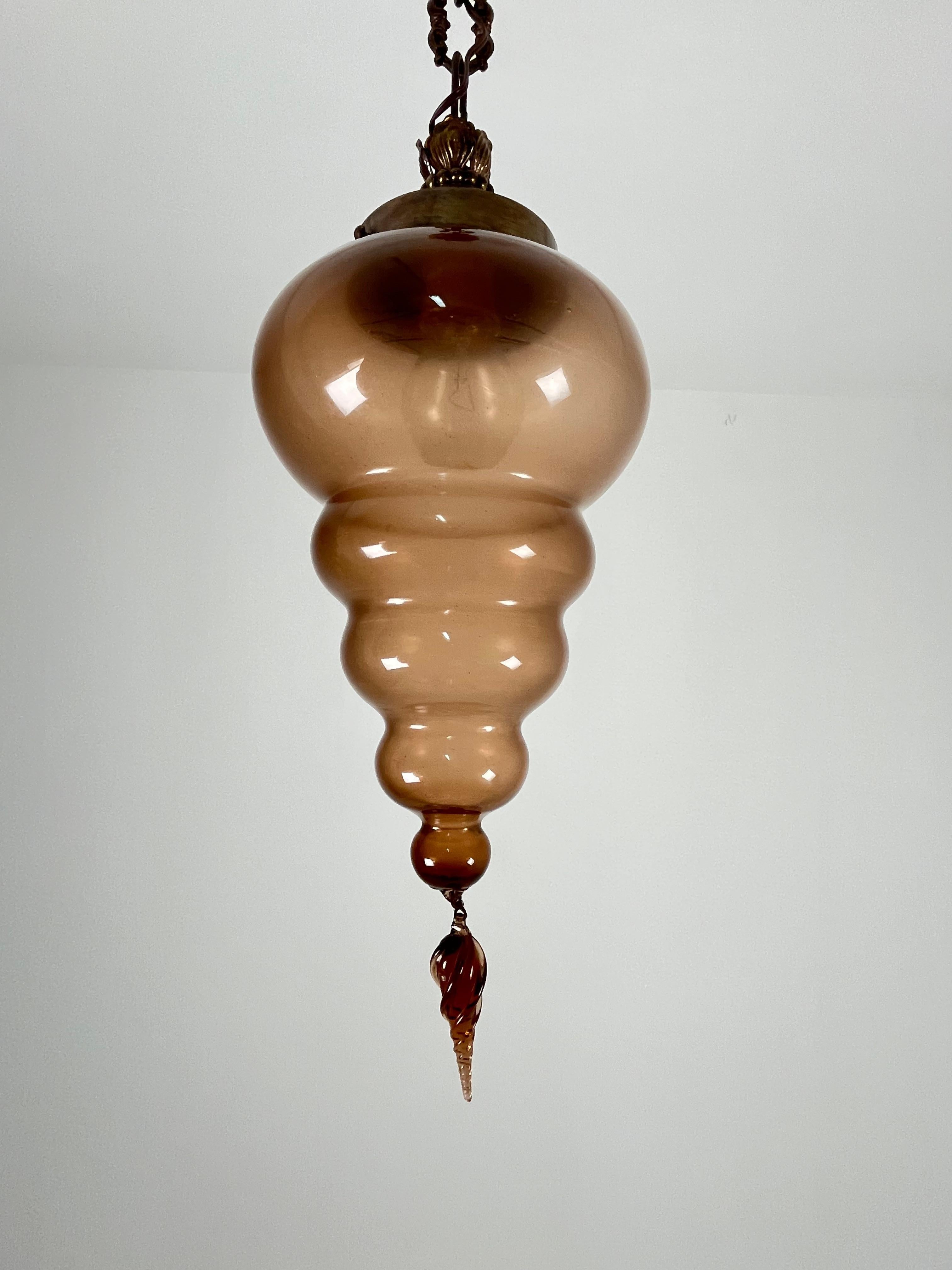 Italiano Lampada a sospensione in vetro di Murano, anni '40 in vendita