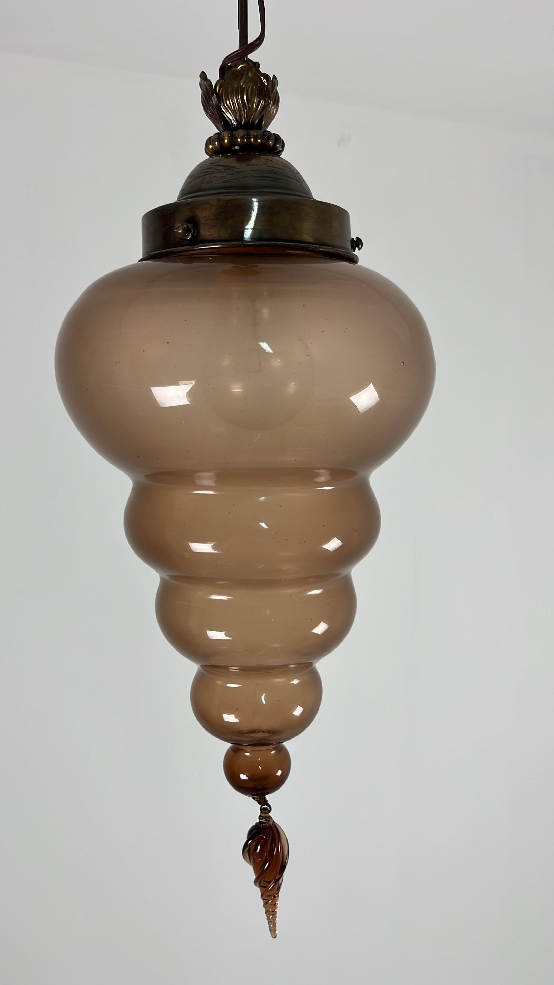 Metallo Lampada a sospensione in vetro di Murano, anni '40 in vendita