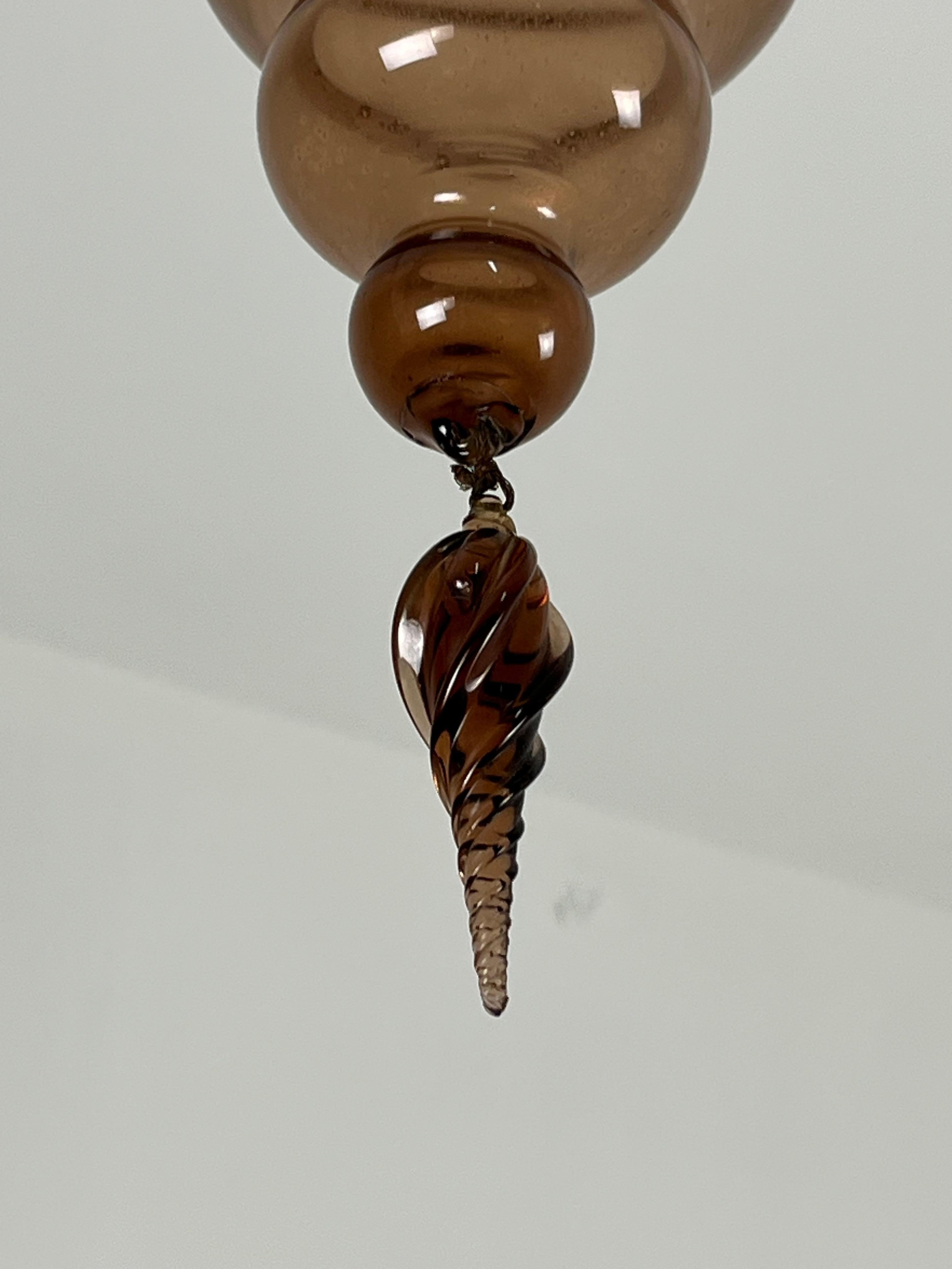 Lampada a sospensione in vetro di Murano, anni '40 in vendita 1