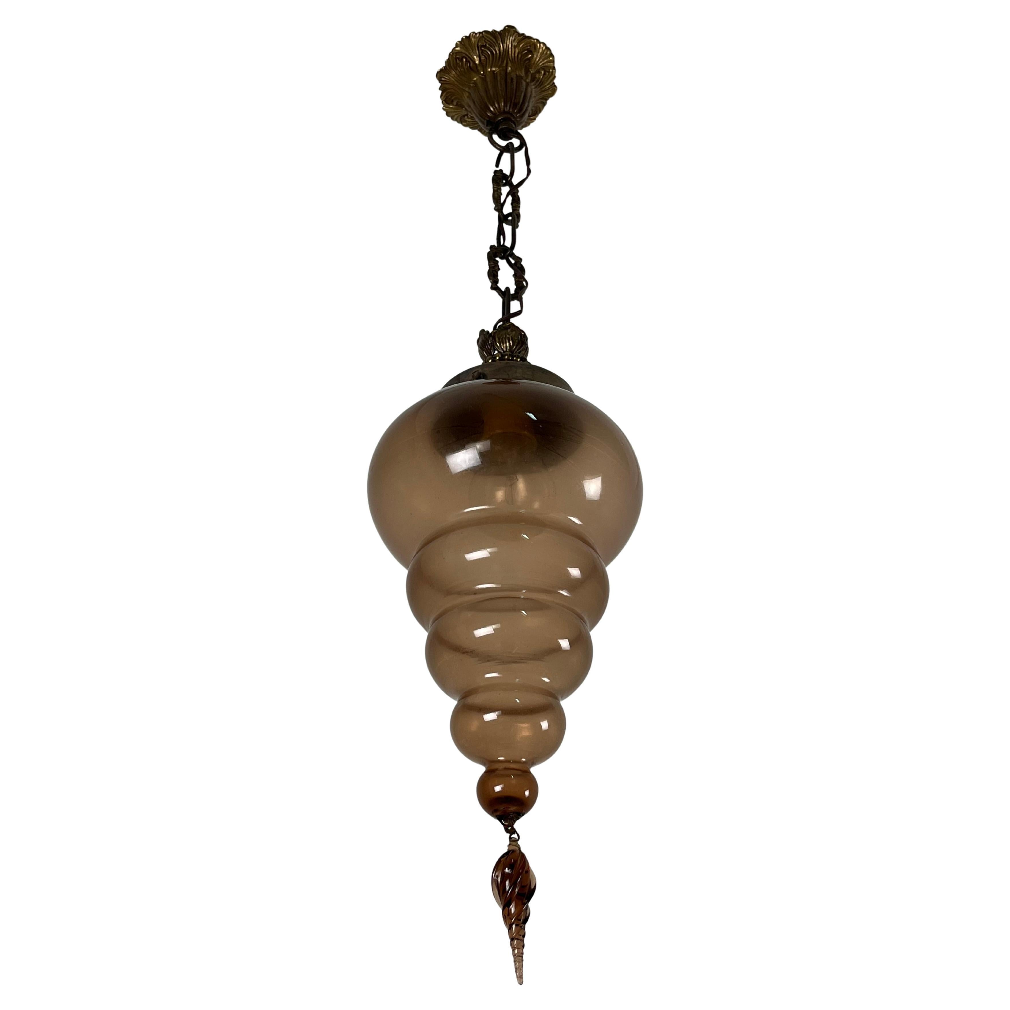 Pendelleuchte aus venezianischem Murano-Glas, 1940er Jahre