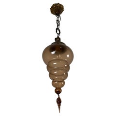Lámpara colgante veneciana de cristal de Murano, años 40
