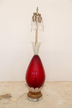 Murano Glass Pineapple Lamp by Barovier & Toso, Italy, 1950s