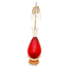 Venetian Murano Glass Pineapple Lamp