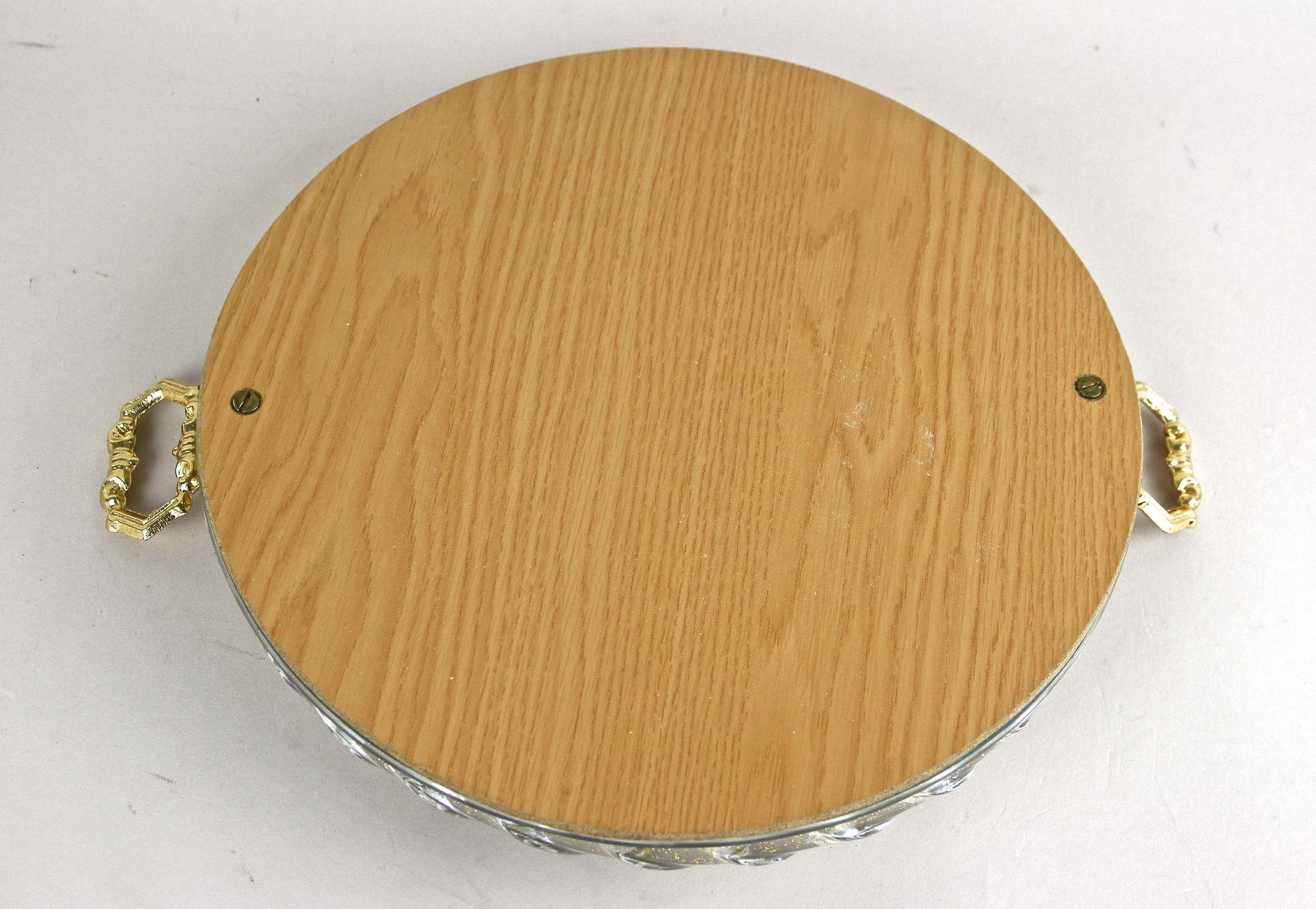 Bandeja/plato de cristal de Murano veneciano con grabados, escamas de oro de 24 quilates, IT ca. 1960 en venta 5