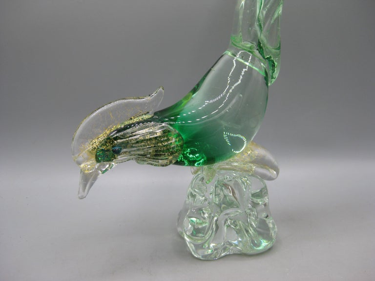 Venetian Murano Italian Barovier and Toso Art Glass Pheasant Bird