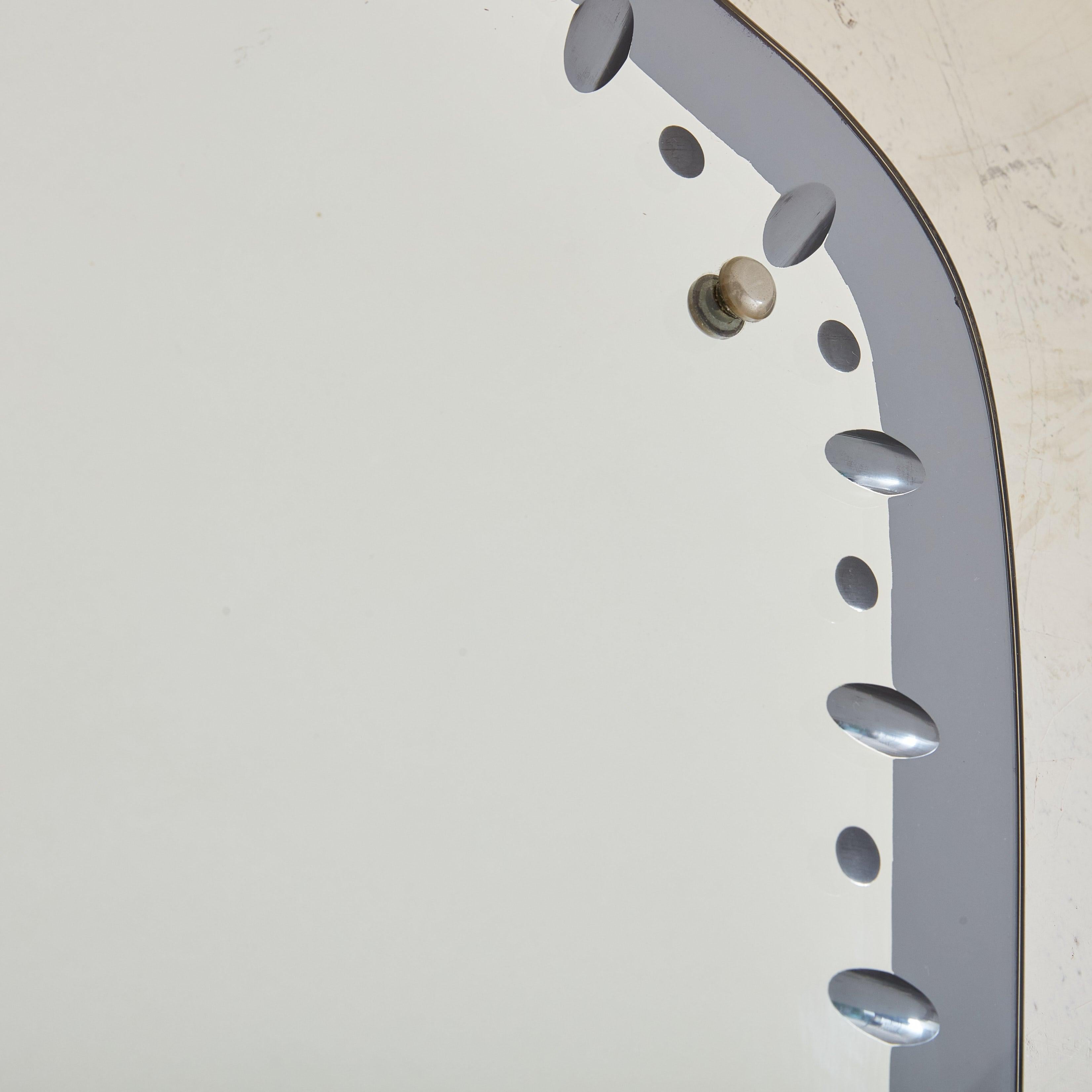 Venetian Murano Mirror with Notched Details, Circa 1940s 2